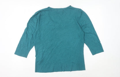Womens UK Size 18 Marks and Spencer Green Pullover Jumper