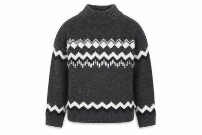Marks and Spencer Girls Black High Neck Pullover Jumper, 9-10 Years