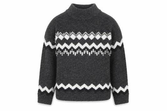 Marks and Spencer Girls Black High Neck Pullover Jumper, 9-10 Years