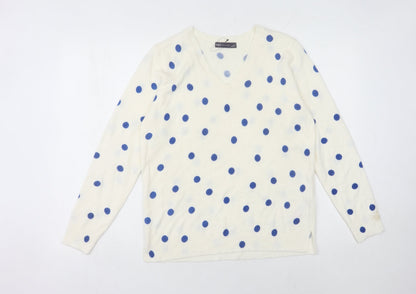 Womens UK Size 14 Marks and Spencer White Pullover Jumper
