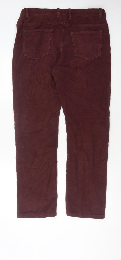 John Lewis Men's Red Cotton Trousers Size 36