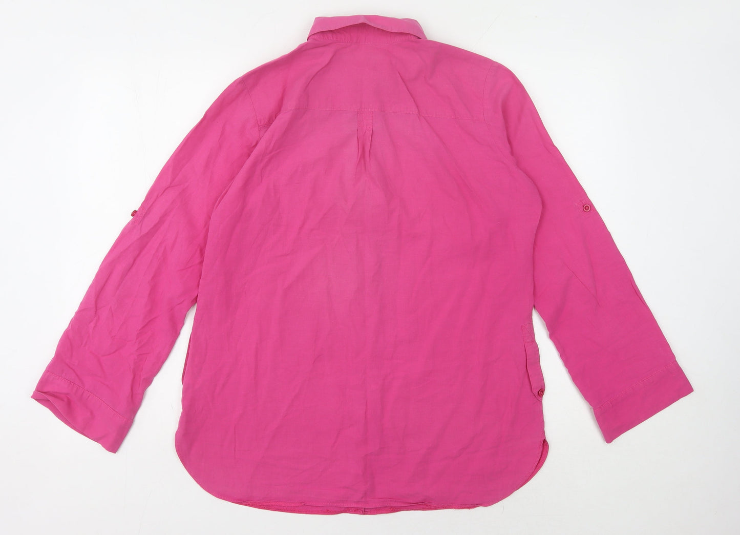 Womens UK Size 14 Wallis Pink  Button-Up