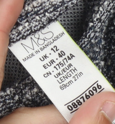 Marks and Spencer Women's A-Line Grey Skirt Size 12