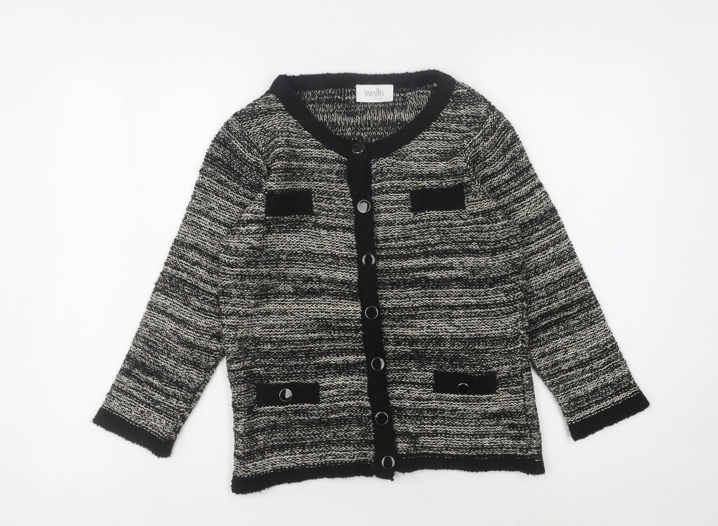 Womens UK Size S Wallis Black Cardigan Jumper