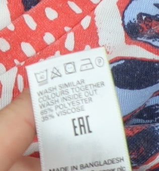 Womens UK Size 14 Marks and Spencer Red  T-Shirt