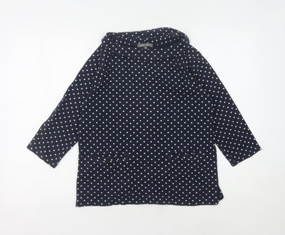 Laura Ashley Women’s Blue Polka Dot Sweatshirt Size 10