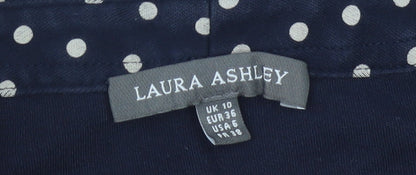 Laura Ashley Women’s Blue Polka Dot Sweatshirt Size 10