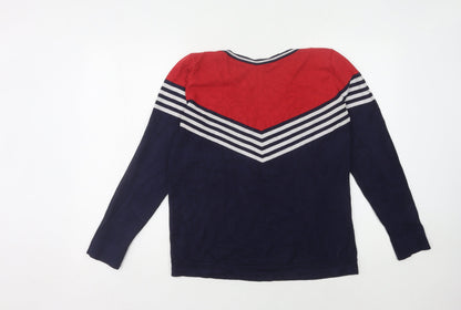 Classic Women's Multicoloured Striped Jumper Size 14