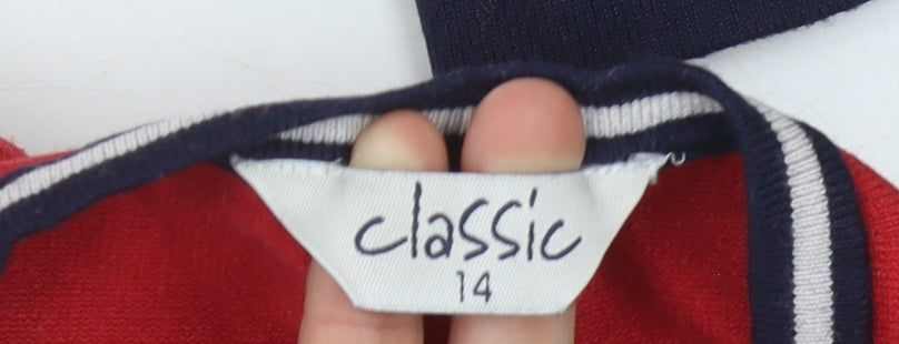 Classic Women's Multicoloured Striped Jumper Size 14