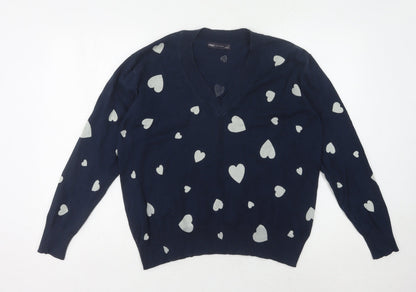 Womens UK Size M Marks and Spencer Blue Pullover Jumper