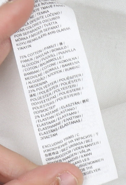 Simply Be Women's Plus Size White Straight Jeans