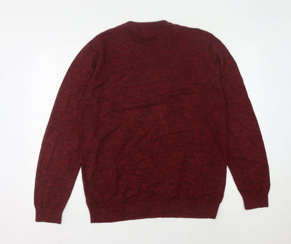 Next Men's Red L Pullover Jumper Cotton