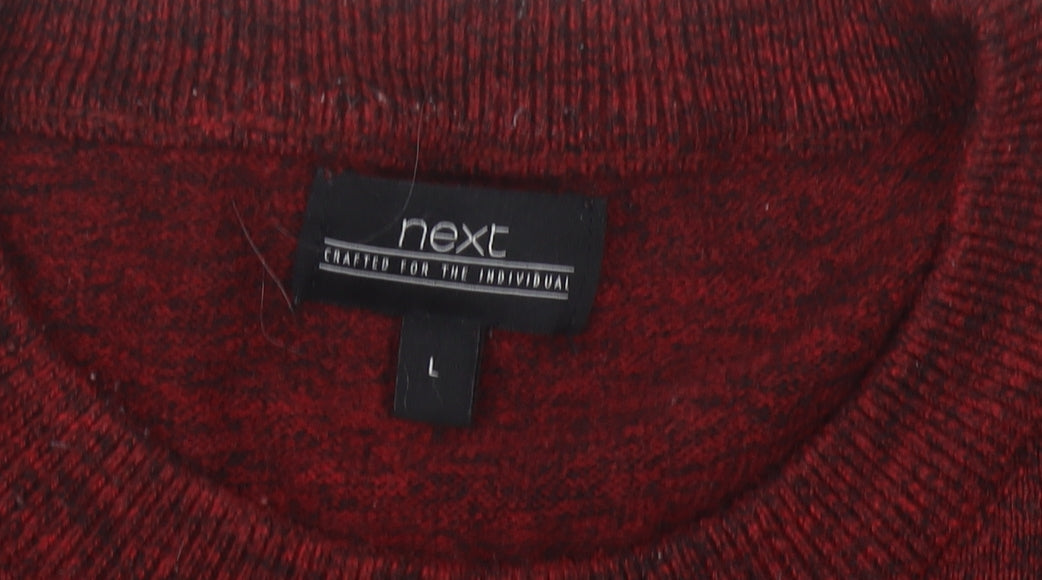 Next Men's Red L Pullover Jumper Cotton