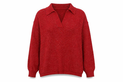 Womens UK Size M Marks and Spencer Red Pullover Jumper