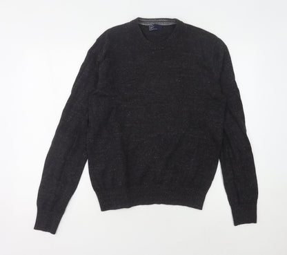GAP Men's Black Cotton Pullover Jumper L