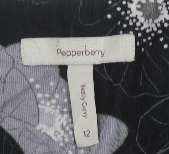Pepperberry Women's Black Floral Dress Size 12