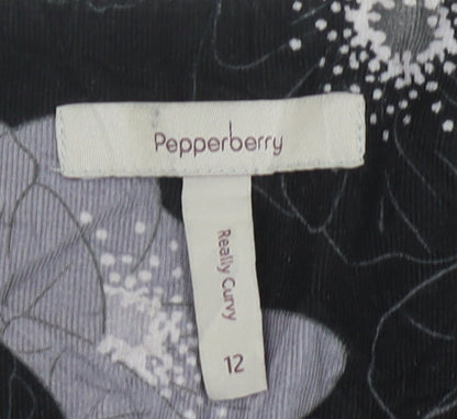 Pepperberry Women's Black Floral Dress Size 12
