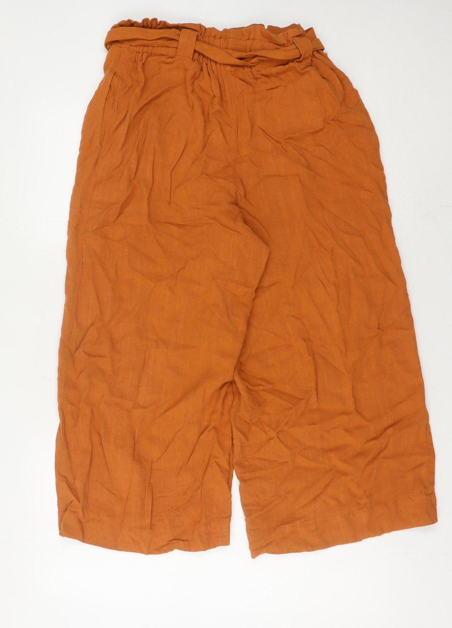 New Look Women's Orange Paperbag Trousers Size 10