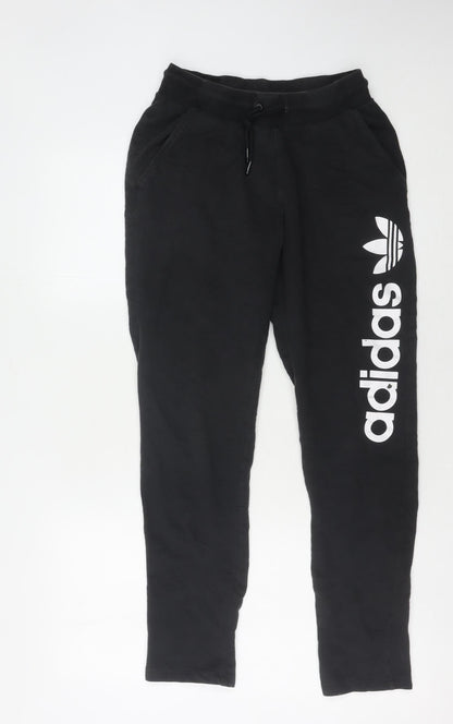 Womens UK Size S adidas Regular Fit Jogger Black Trousers