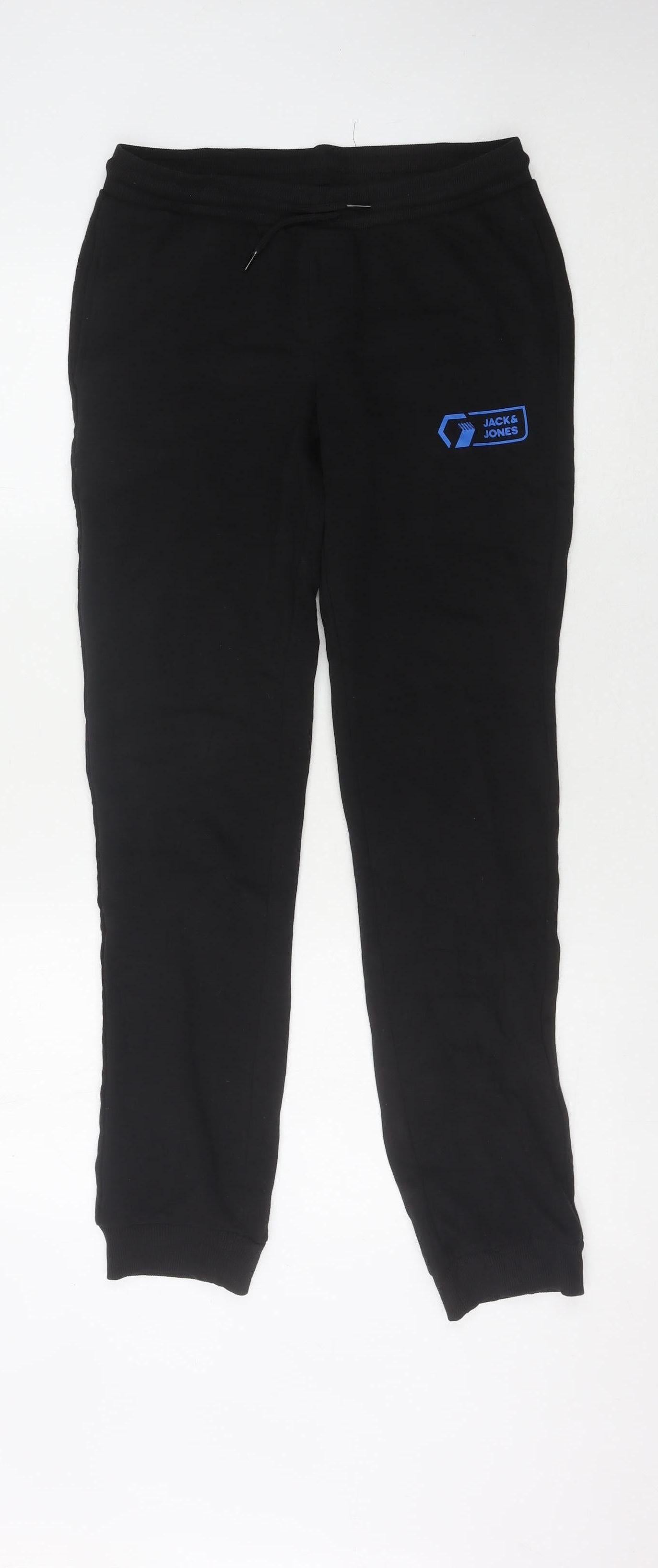 Jack & Jones Boys Black Jogger Trousers 11-12 Years
