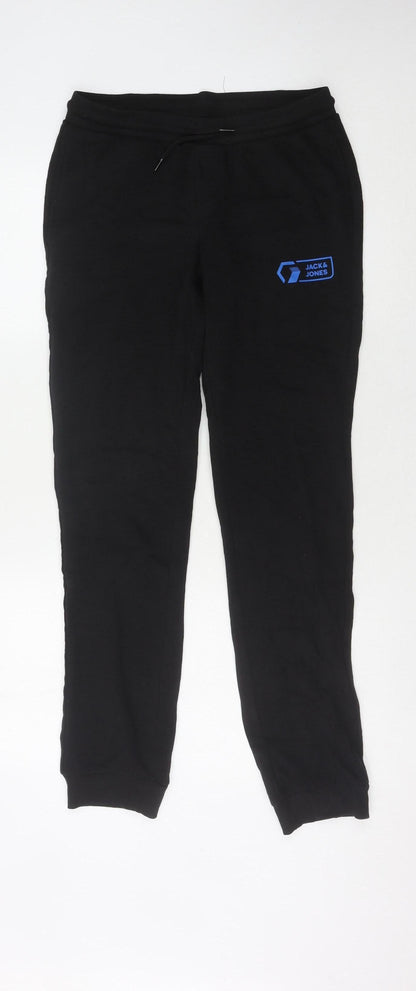 Jack & Jones Boys Black Jogger Trousers 11-12 Years