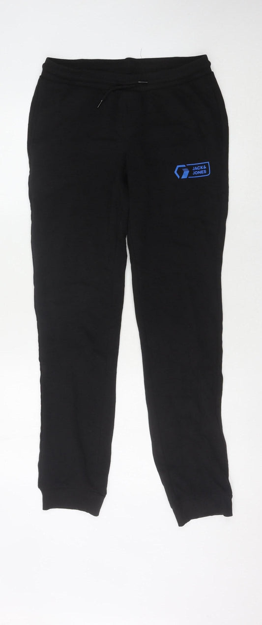 Jack & Jones Boys Black Jogger Trousers 11-12 Years