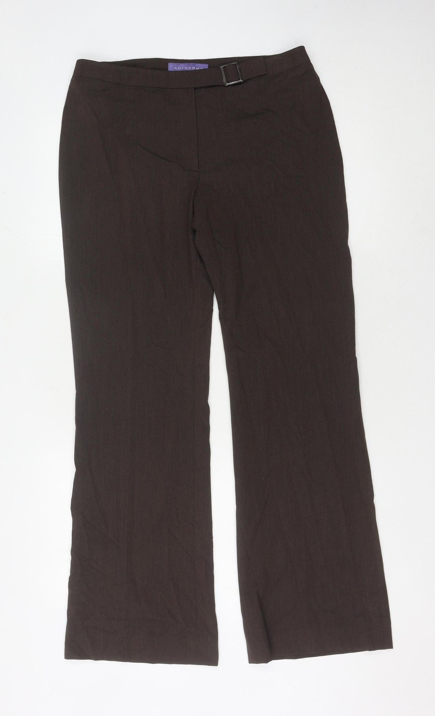 Autonomy Women's Brown Flared Trousers Size 12