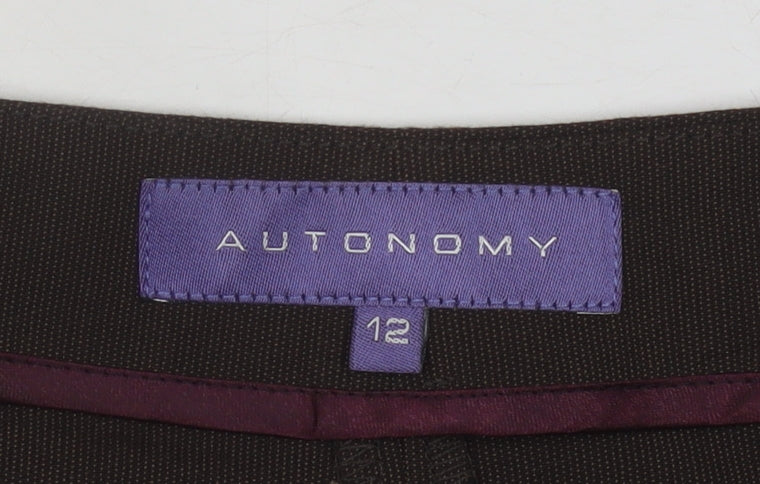 Autonomy Women's Brown Flared Trousers Size 12