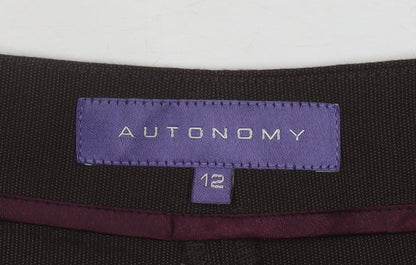 Autonomy Women's Brown Flared Trousers Size 12