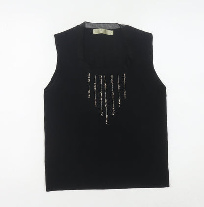 Womens UK Size 12 VIZ-A-VIZ Black  Tank