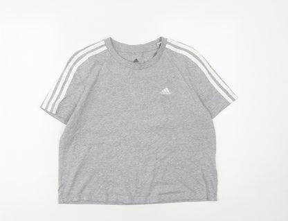 Womens UK Size S adidas Grey Basic T-Shirt