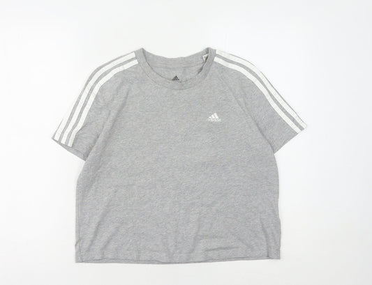 Womens UK Size S adidas Grey Basic T-Shirt