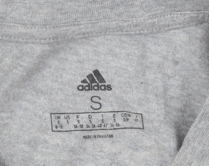 Womens UK Size S adidas Grey Basic T-Shirt