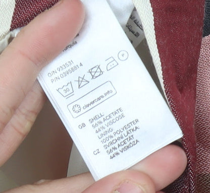 H&M Women's Multicoloured Striped Pencil Skirt - Size 8