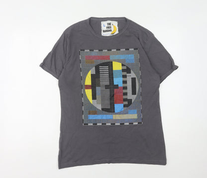 The Free Banana Men's Grey Graphic Print T-Shirt L