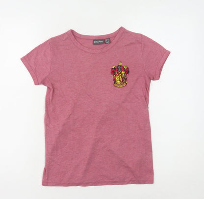Harry Potter Women's Pink Gryffindor T-Shirt Size 4