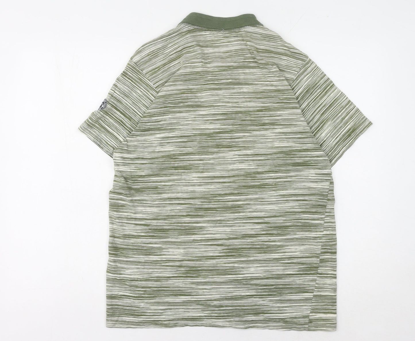 Tog Twenty Four Men's Green Striped Henley T-Shirt M