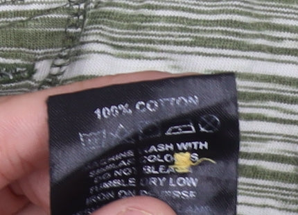 Tog Twenty Four Men's Green Striped Henley T-Shirt M