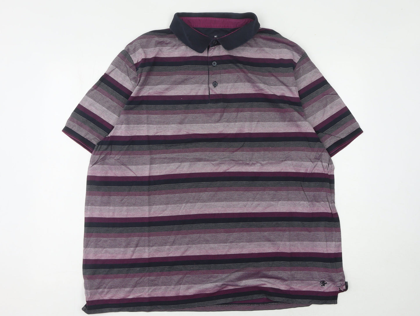 Marks and Spencer Men's XL Multicoloured Striped Polo