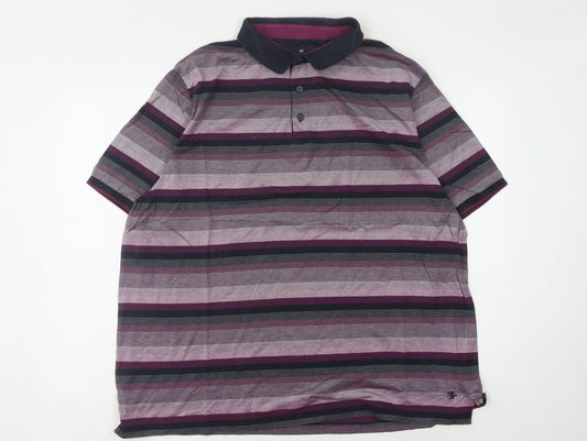 Marks and Spencer Men's XL Multicoloured Striped Polo