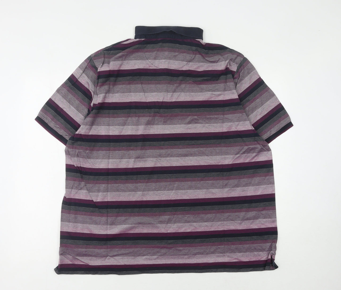 Marks and Spencer Men's XL Multicoloured Striped Polo