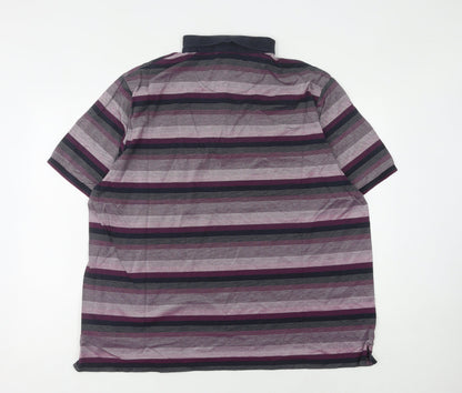 Marks and Spencer Men's XL Multicoloured Striped Polo