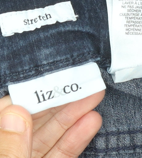 Liz & Co. Women's Blue Straight Jeans Size 12