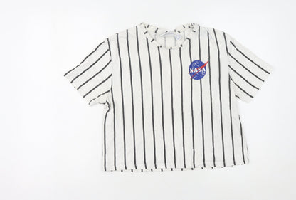 Unisex Adults UK Size S NASA White Basic T-Shirt