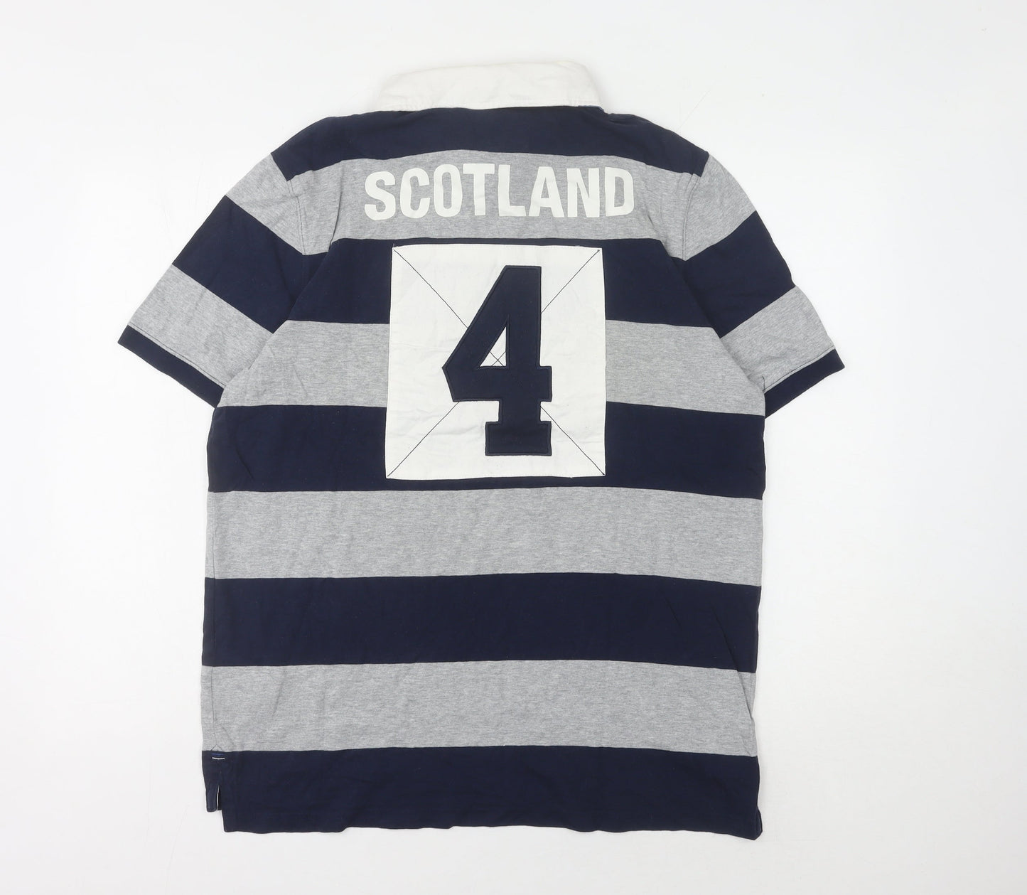 Celio Men's XL Blue Striped Polo Shirt - Casual Style