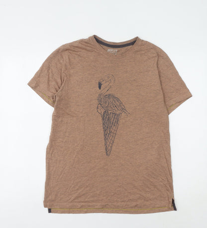 White Stuff Brown S Men's Graphic T-Shirt, Regular Fit