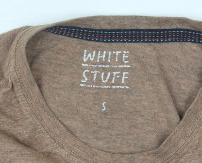 White Stuff Brown S Men's Graphic T-Shirt, Regular Fit