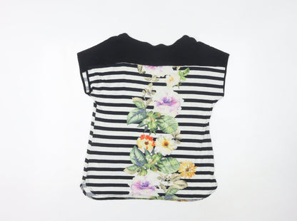 Womens UK Size 14 Roman Black Basic T-Shirt