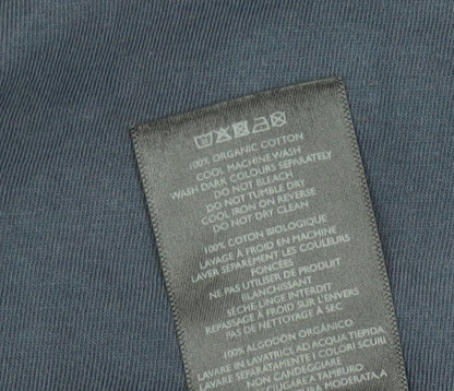 Pretty Green Men's Blue M T-Shirt, Crew Neck, Logo Accent