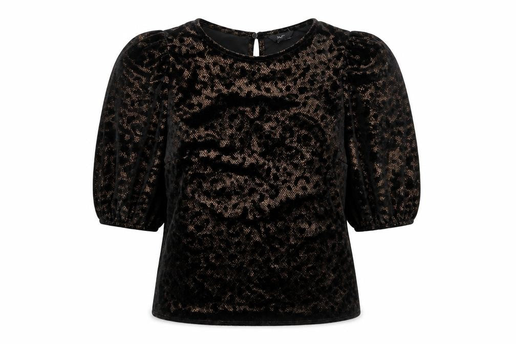 Womens UK Size 8 M&Co Black Jersey Blouse